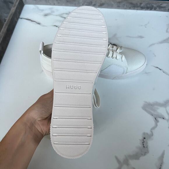 HUGO Boss Zero Tenn White Leather Sneakers Size 39 - Picture 9 of 10